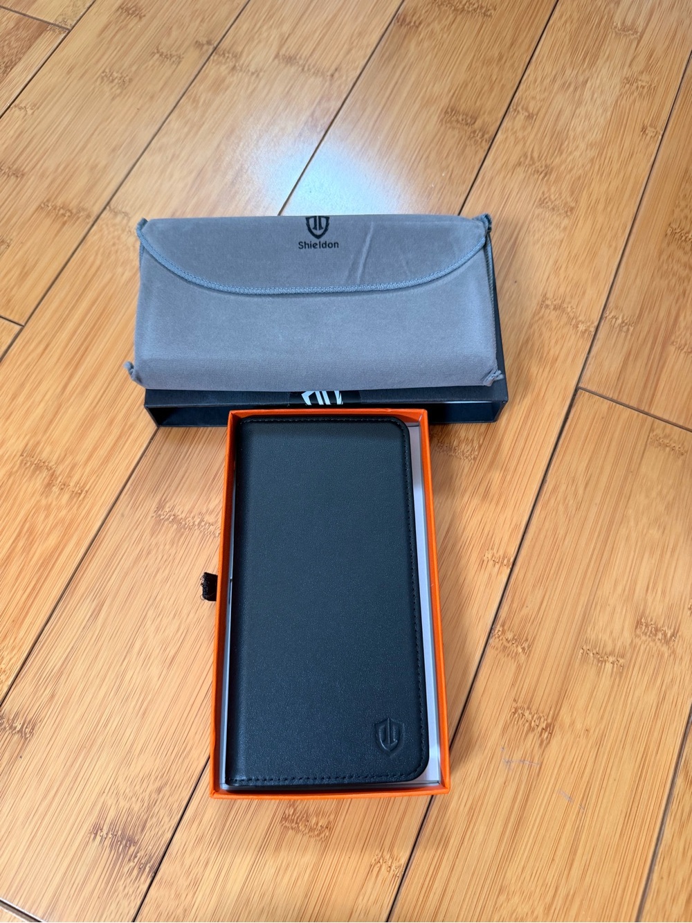 Black Leather Shield On Case for IPhone 11 Pro Max